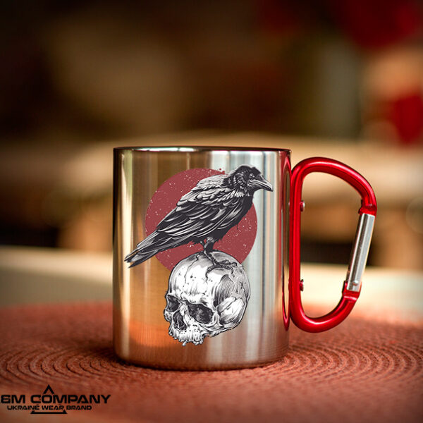 Железная кружка с карабином ВОРОН