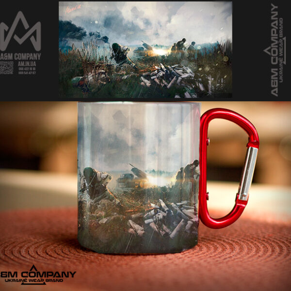 Железная кружка с карабином DNB