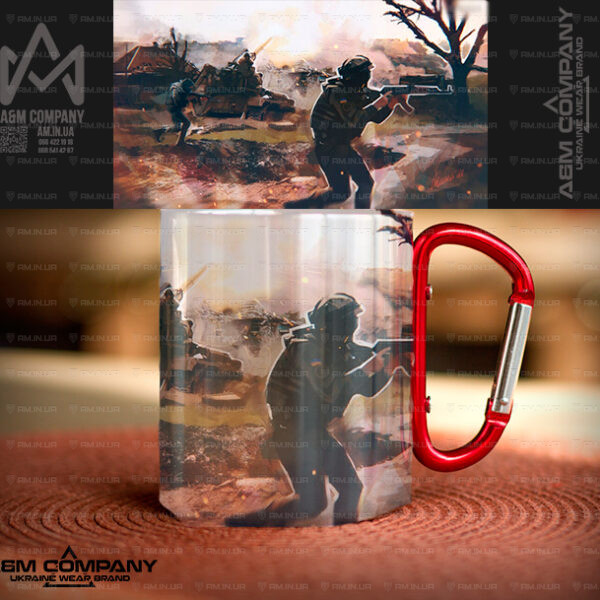 Железная кружка с карабином DNB2