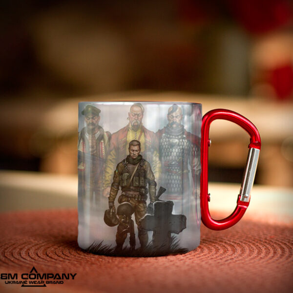 Железная кружка с карабином СТЕП