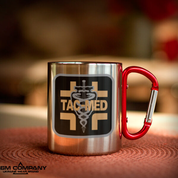 Железная кружка с карабином МЕДИКІ