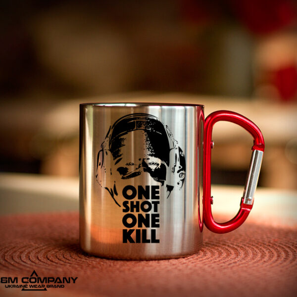 Железная кружка с карабином СНАЙПЕР.