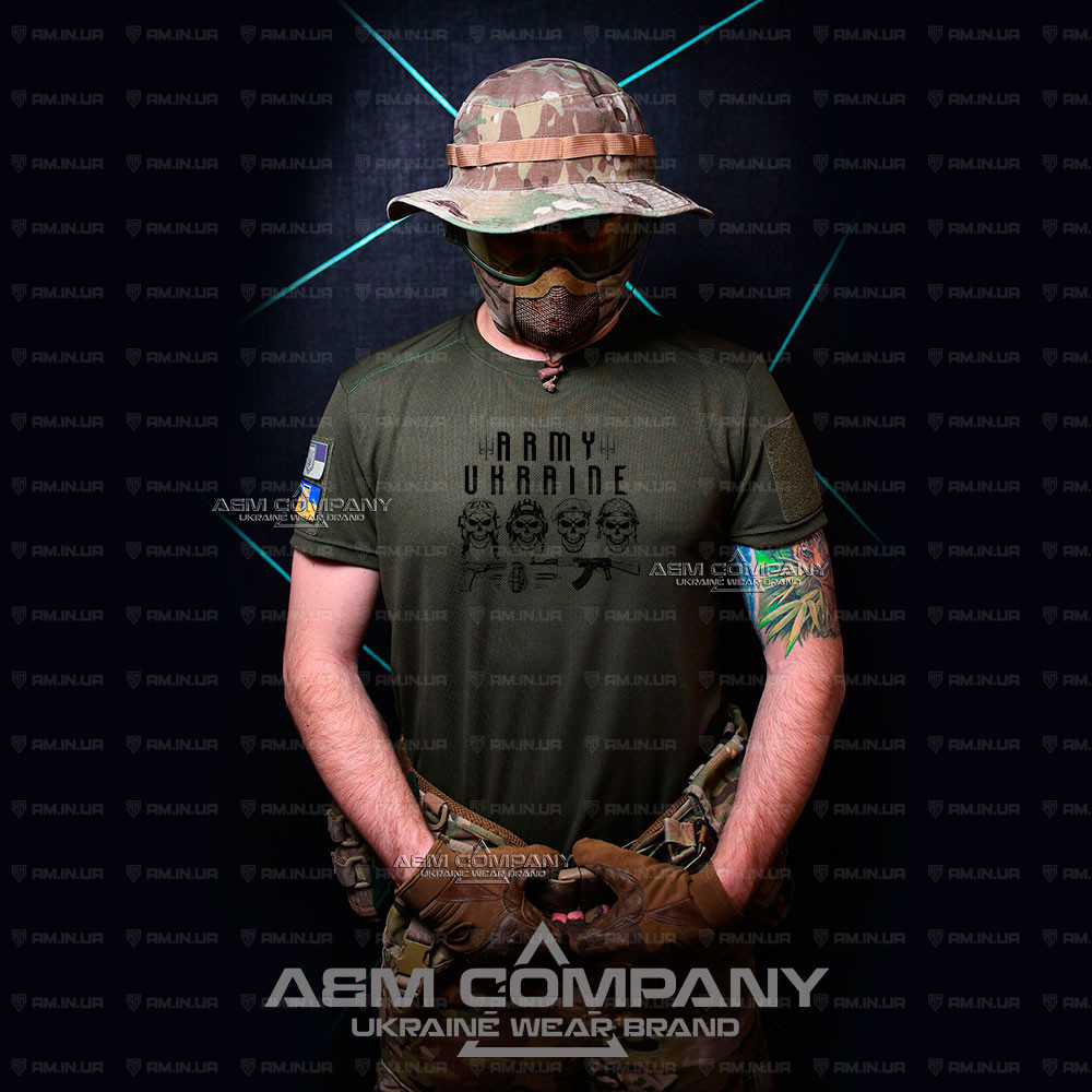 Футболка олива CoolMax ARMY UKRAINE