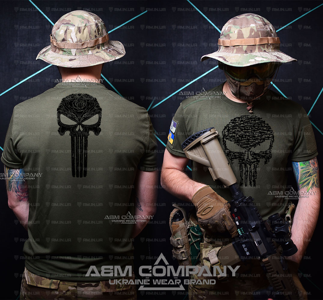 Футболка хаки Coolmax PUNISHER FRONT