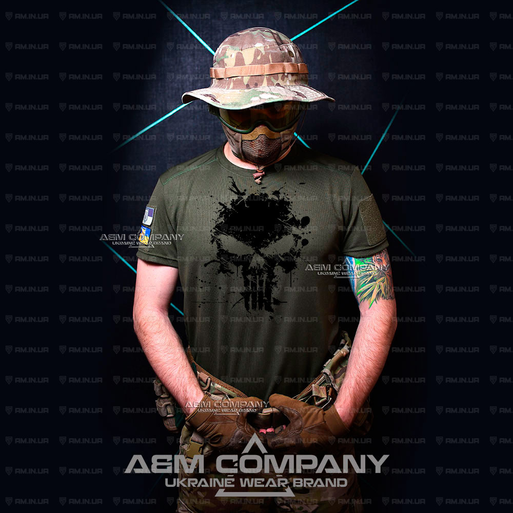 Футболка олива CoolMax PUNISHER