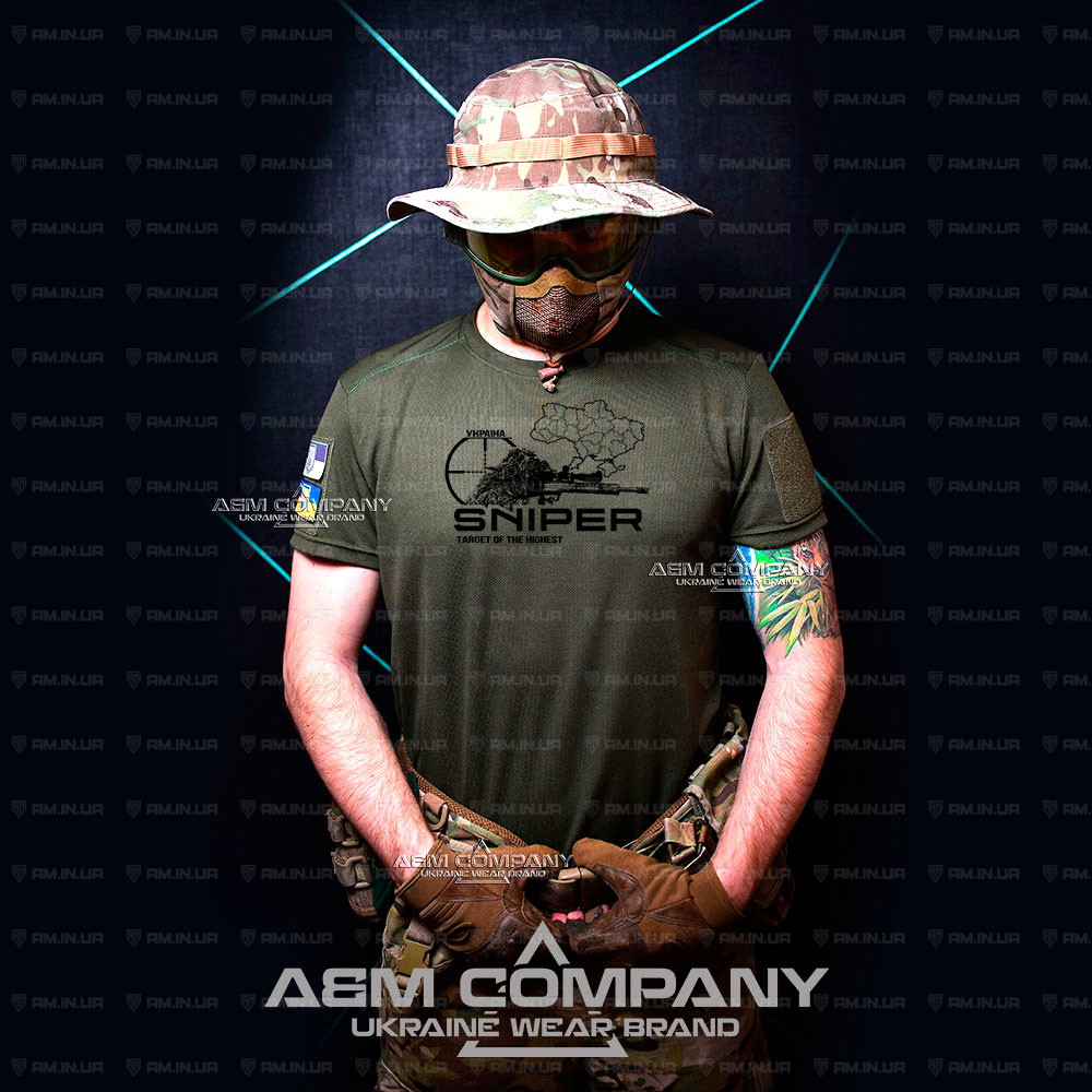 Футболка CoolMax SNIPERS UKR цвет олива
