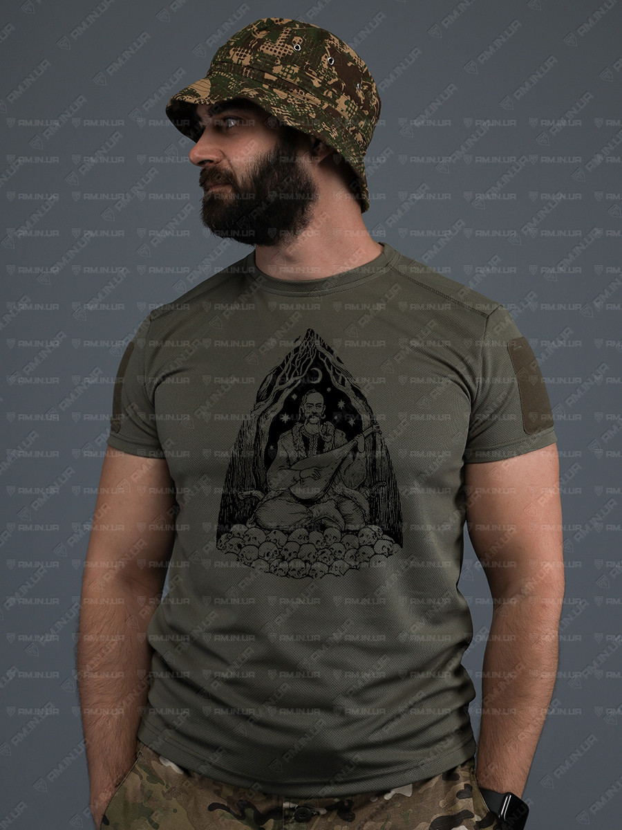 Тактическая футболка CoolMax Козак Мамай олива