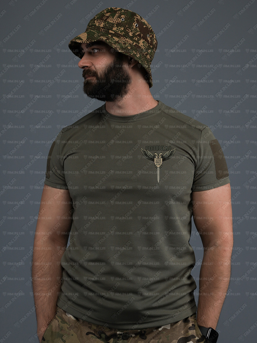 Тактическая футболка CoolMax Розвідка олива