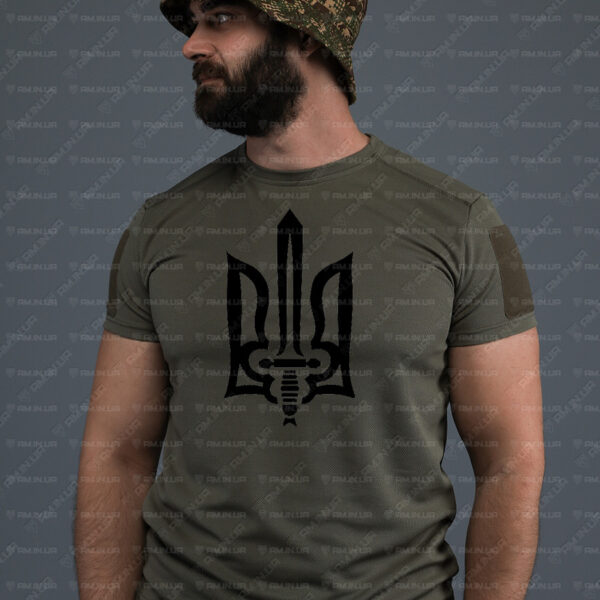 Тактическая футболка CoolMax Тризуб олива