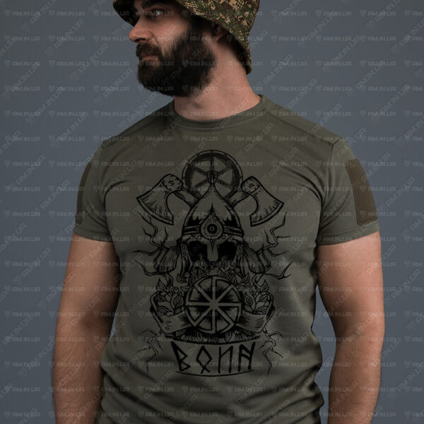 Тактическая футболка CoolMax ВОЇН олива