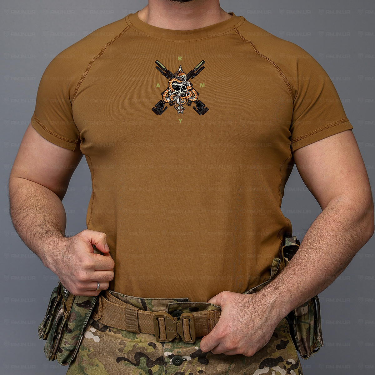 Тактическая футболка ARMY UKRAINE коттон койот
