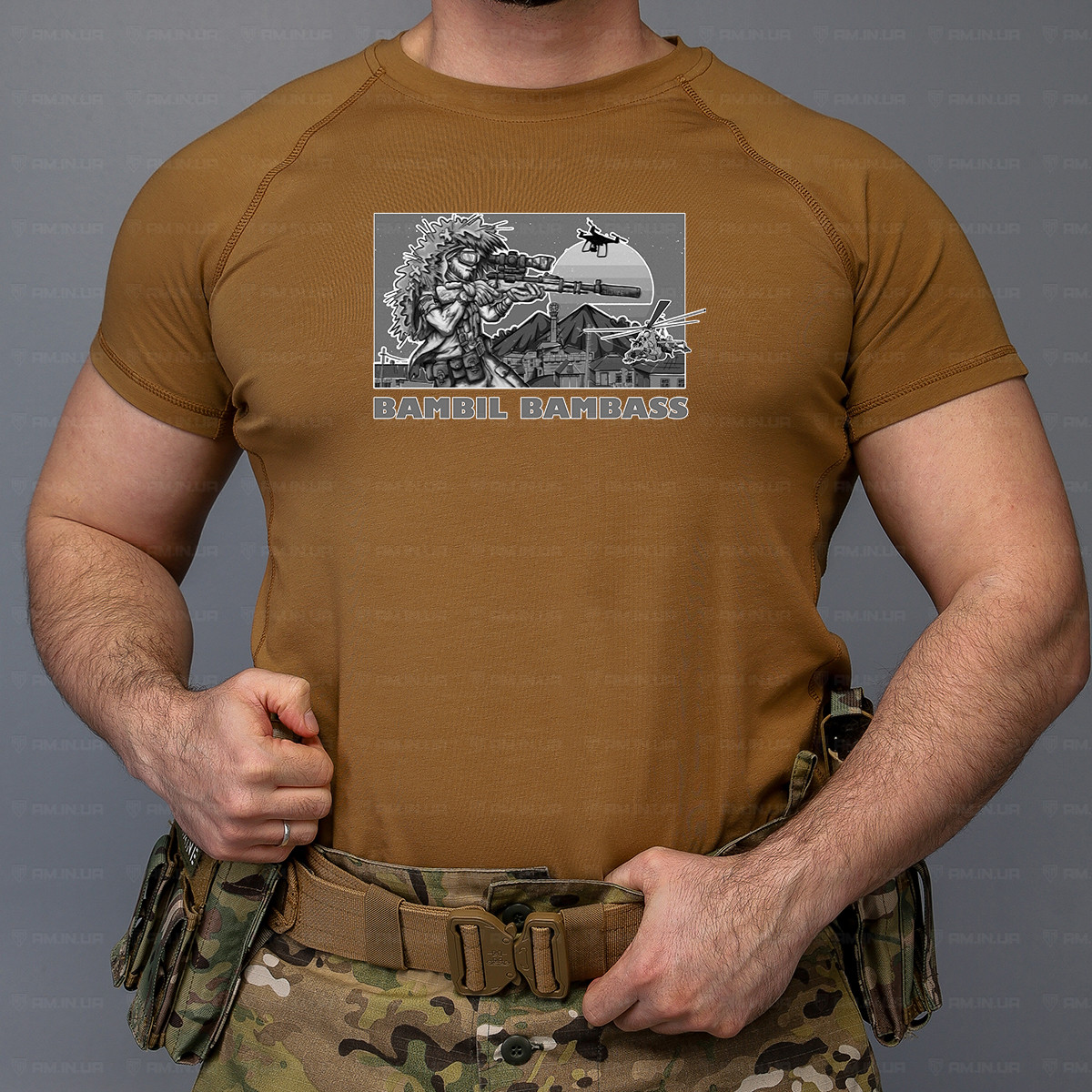 Тактическая футболка Bambil Bambas коттон койот