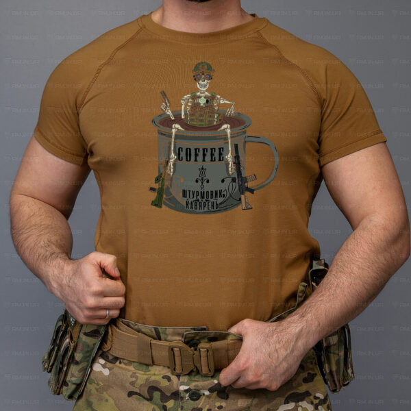 Тактическая футболка BLACK-COFFEE коттон койот