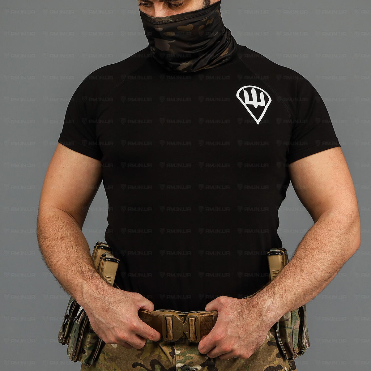 Тактическая футболка ДШВ коттон черная Тактическая футболка ДШВ коттон черная