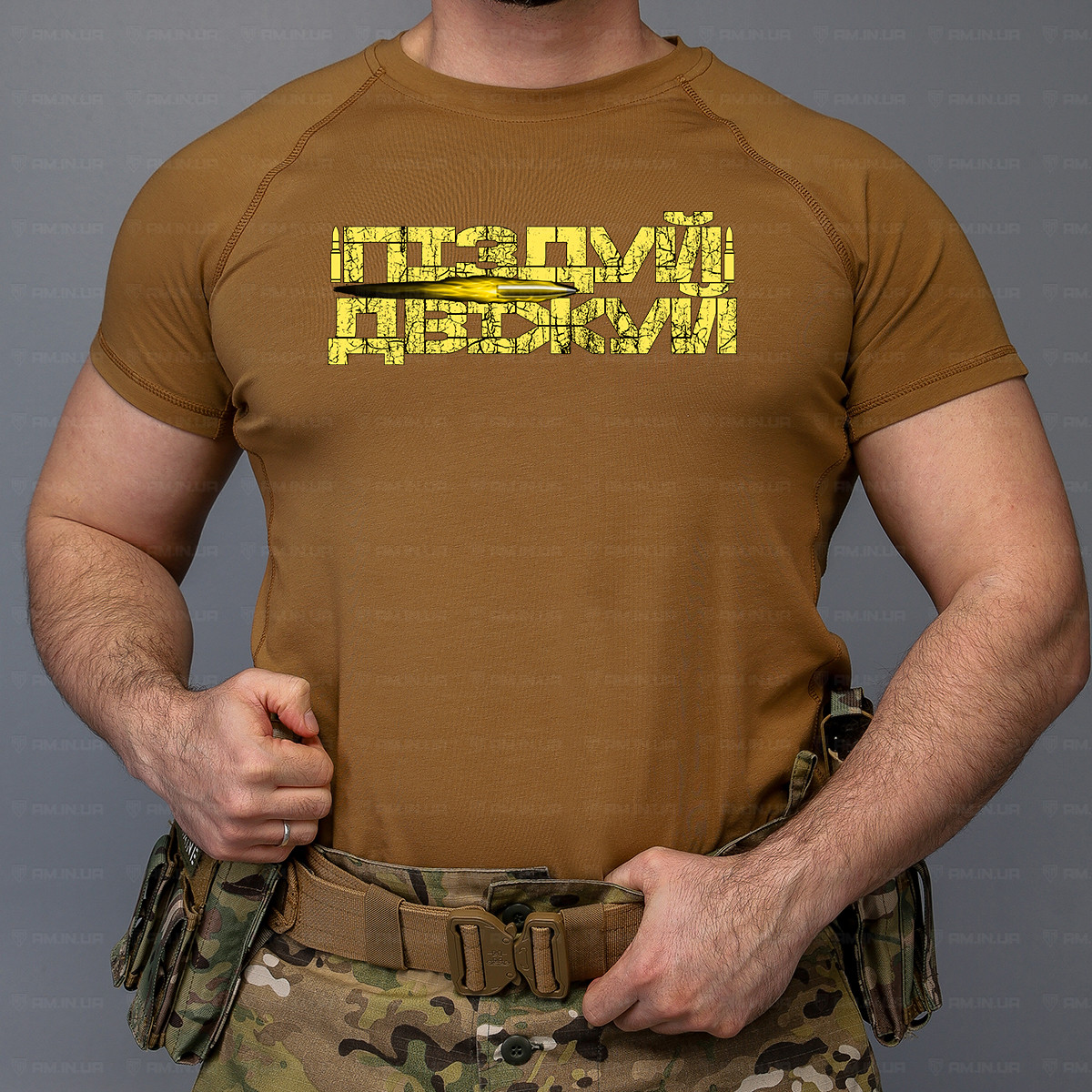 Тактическая футболка Двіжуй коттон койот
