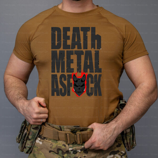 Тактическая футболка Death metal коттон койот