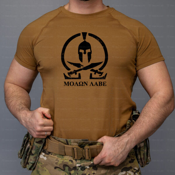 Тактическая футболка Molon labe коттон койот