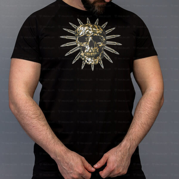 Тактическая футболка Skull LV коттон черная