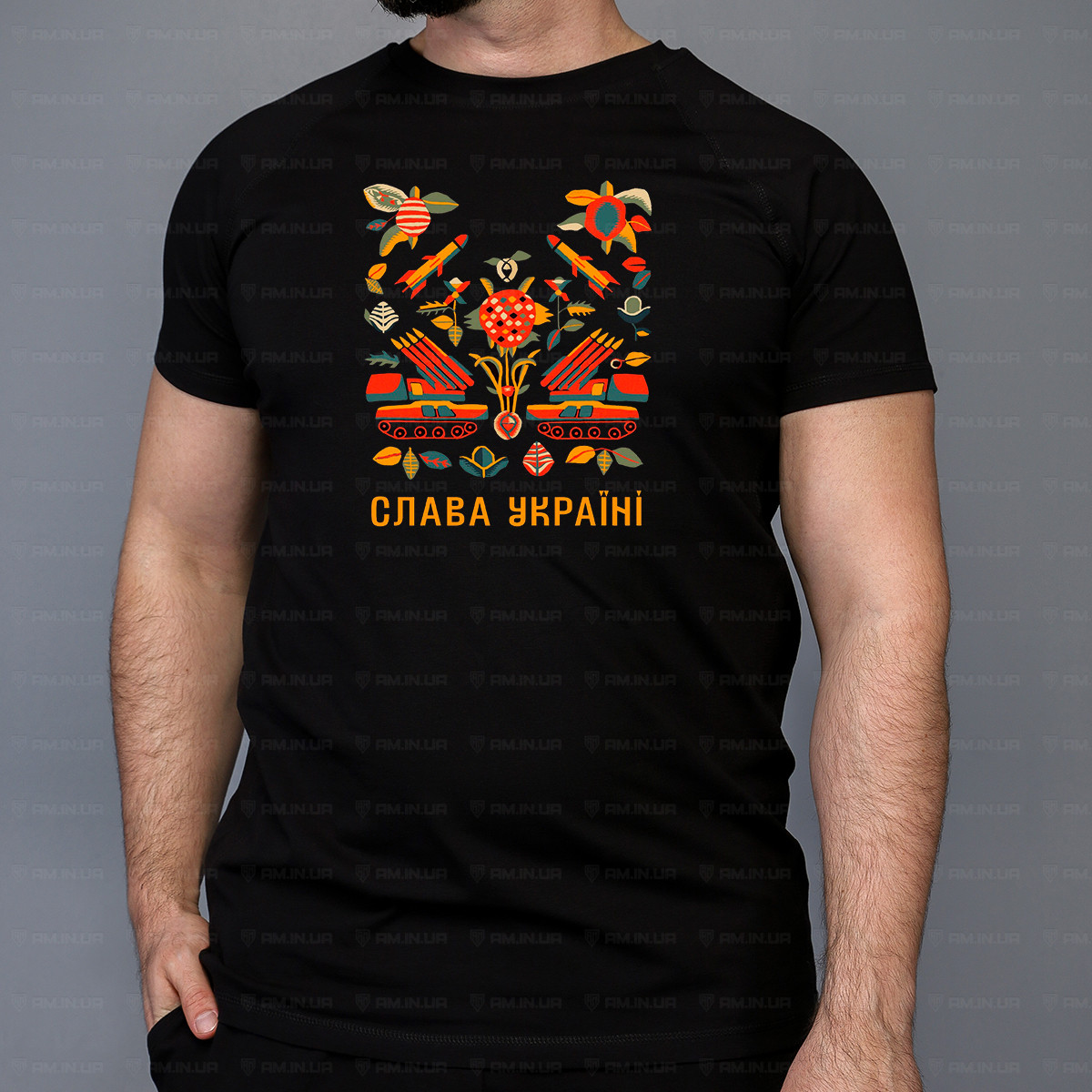 Тактическая футболка Слава Україні коттон черная