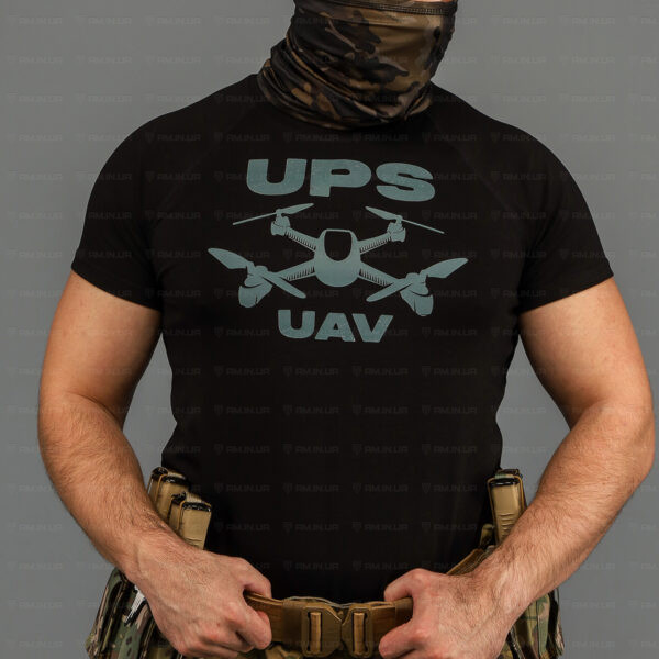Тактическая футболка UPS UAV коттон черная