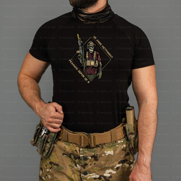 Тактическая футболка Зброяр коттон черная