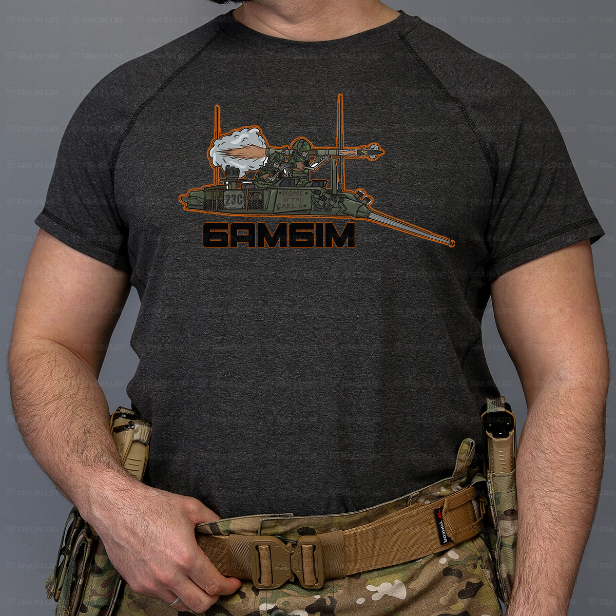 Тактическая футболка Бамбім коттон серая