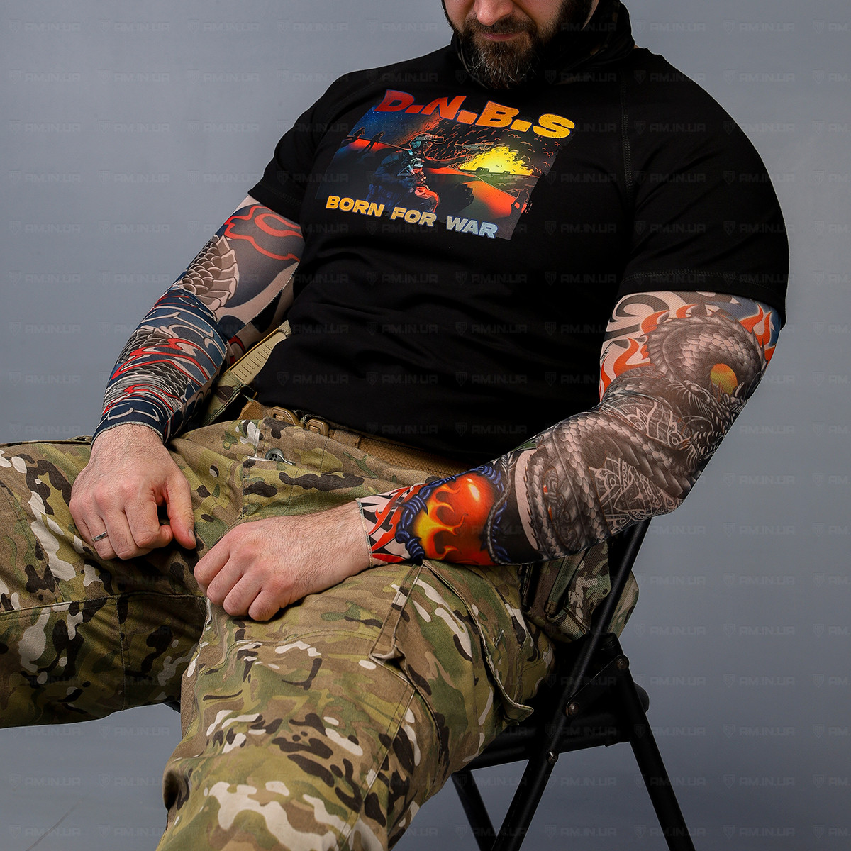 Тактическая футболка DNBS коттон черная