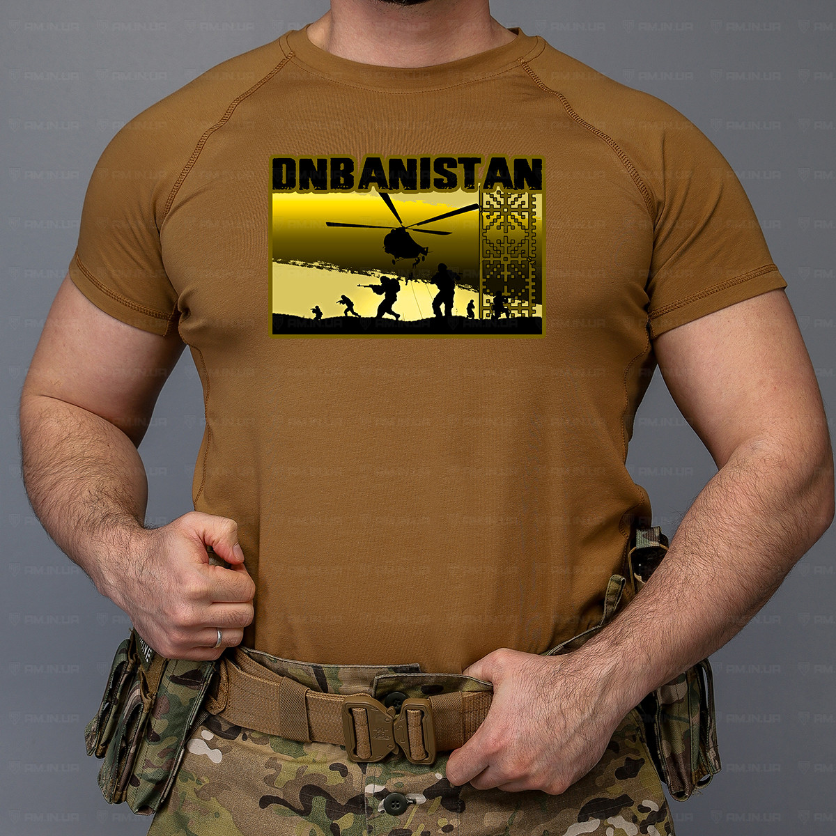 Тактическая футболка DNBANISTAN коттон койот