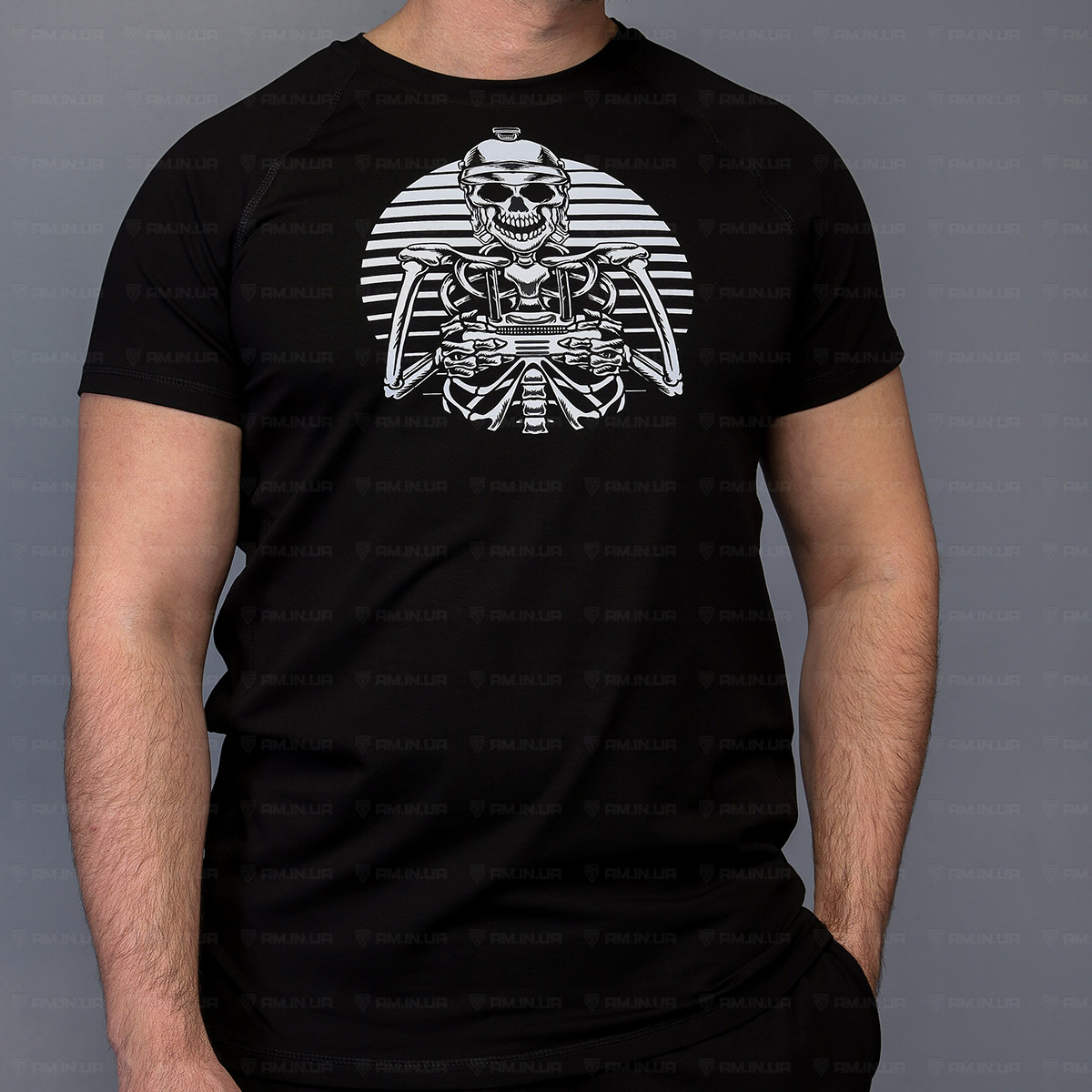 Тактическая футболка Дронщик коттон черная