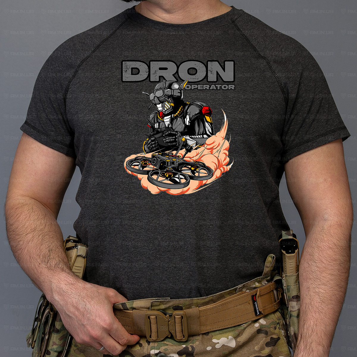 Тактическая футболка Drone operator коттон серая