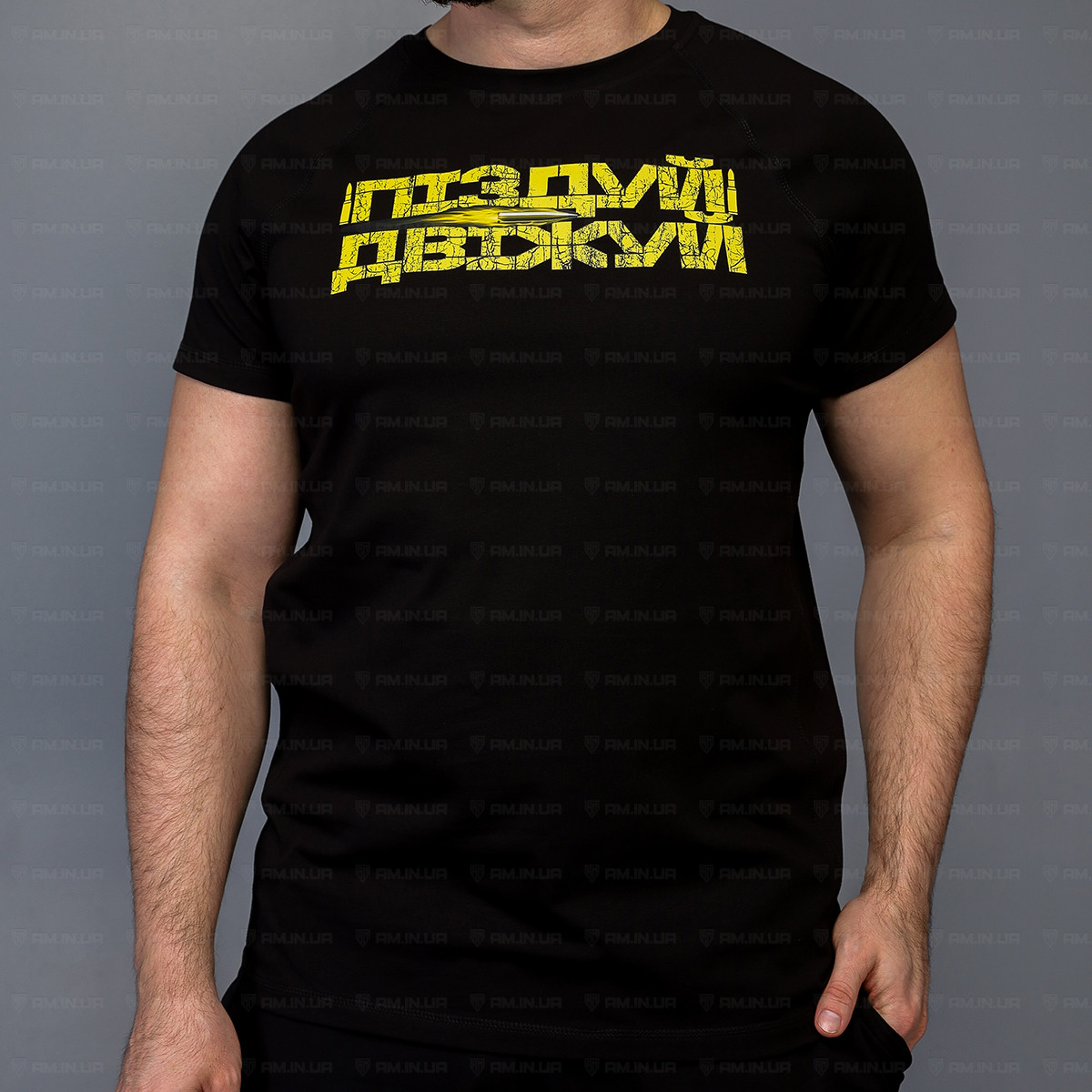 Тактическая футболка Двіжуй коттон черная